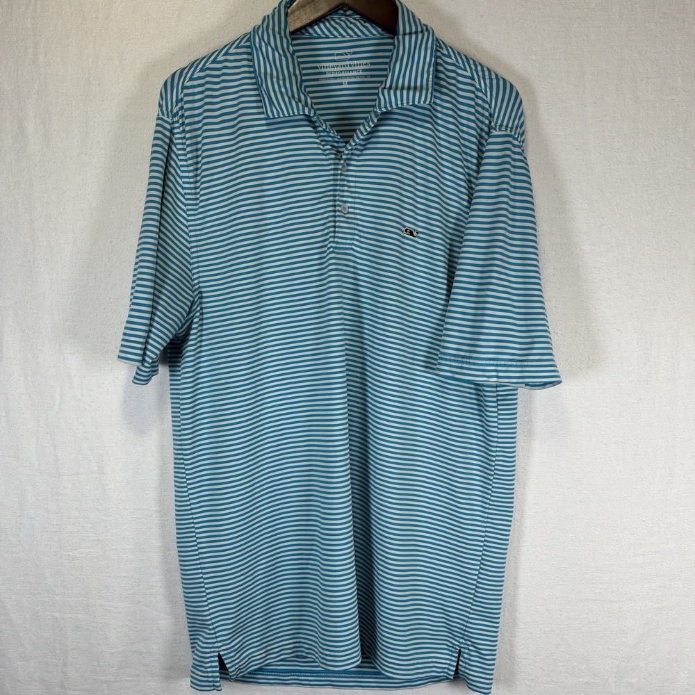 Vineyard Vines Men's Short Sleeve Striped Polo Shirt Size M